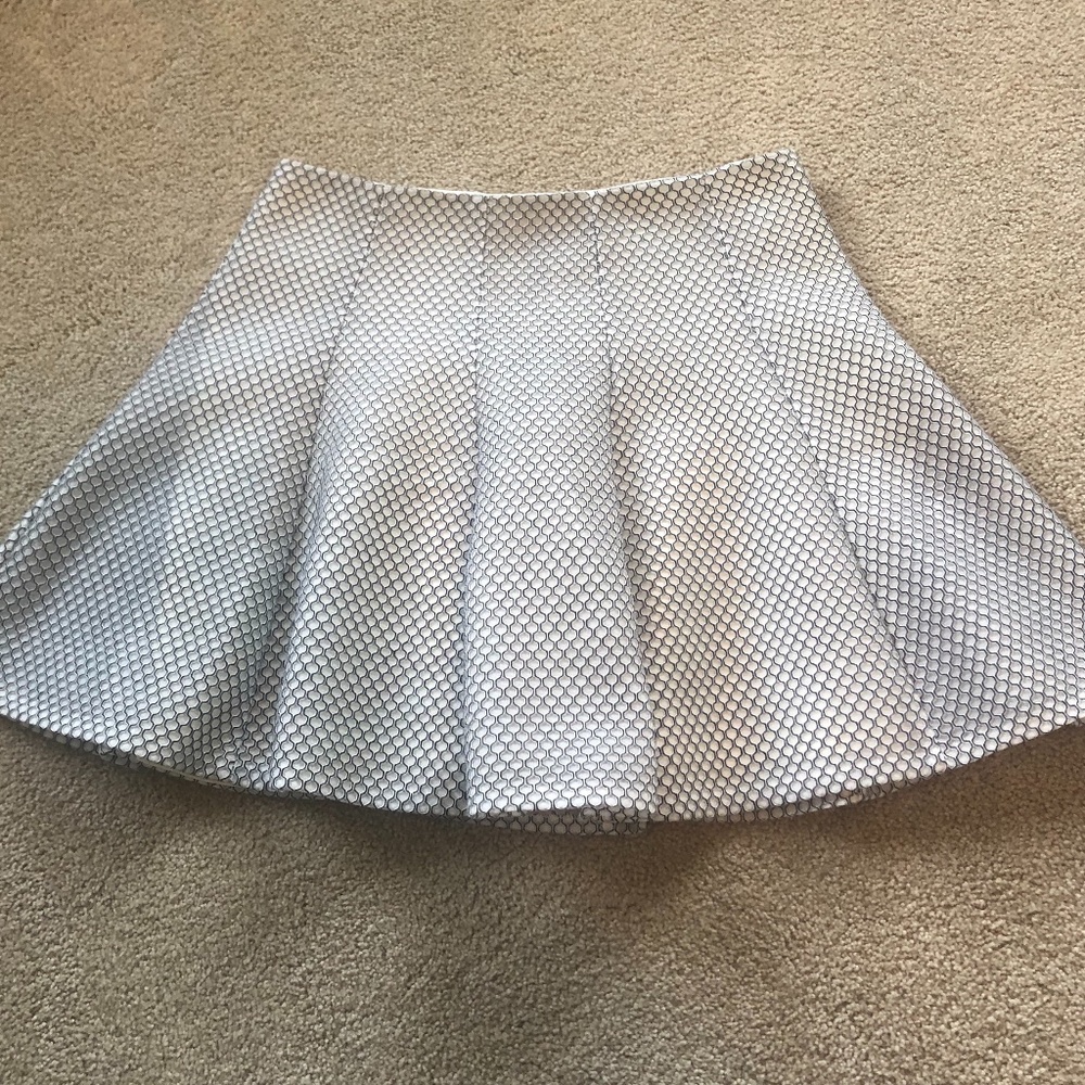 black and white skater skirt